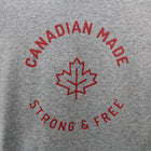 Canadian Made Strong & Free Round Hem Long Sleeve - Grey