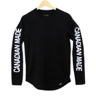 Canadian Made Wavy Round Hem Long Sleeve - Black