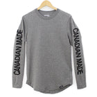 Canadian Made Wavy Round Hem Long Sleeve - Grey