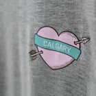 Calgary Heart and Arrow Bamboo T-Shirt - Grey