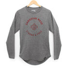 Canadian Made Strong & Free Round Hem Long Sleeve - Grey