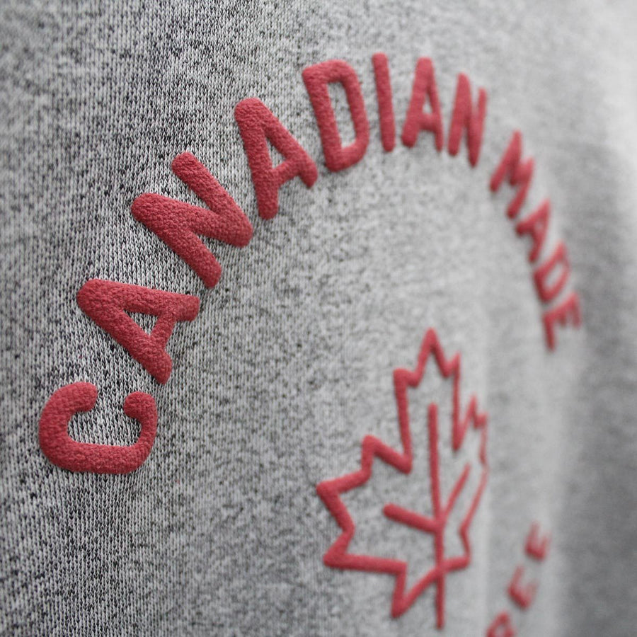 Canadian Made Strong & Free Marled Cotton Sweatshirt - Grey
