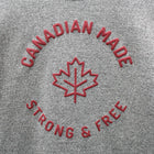 Canadian Made Strong & Free Marled Cotton Sweatshirt - Grey